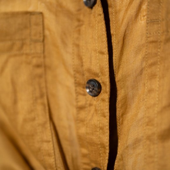 Banana Republic Ramie Utility Shirt in gold M - Picture 8 of 10